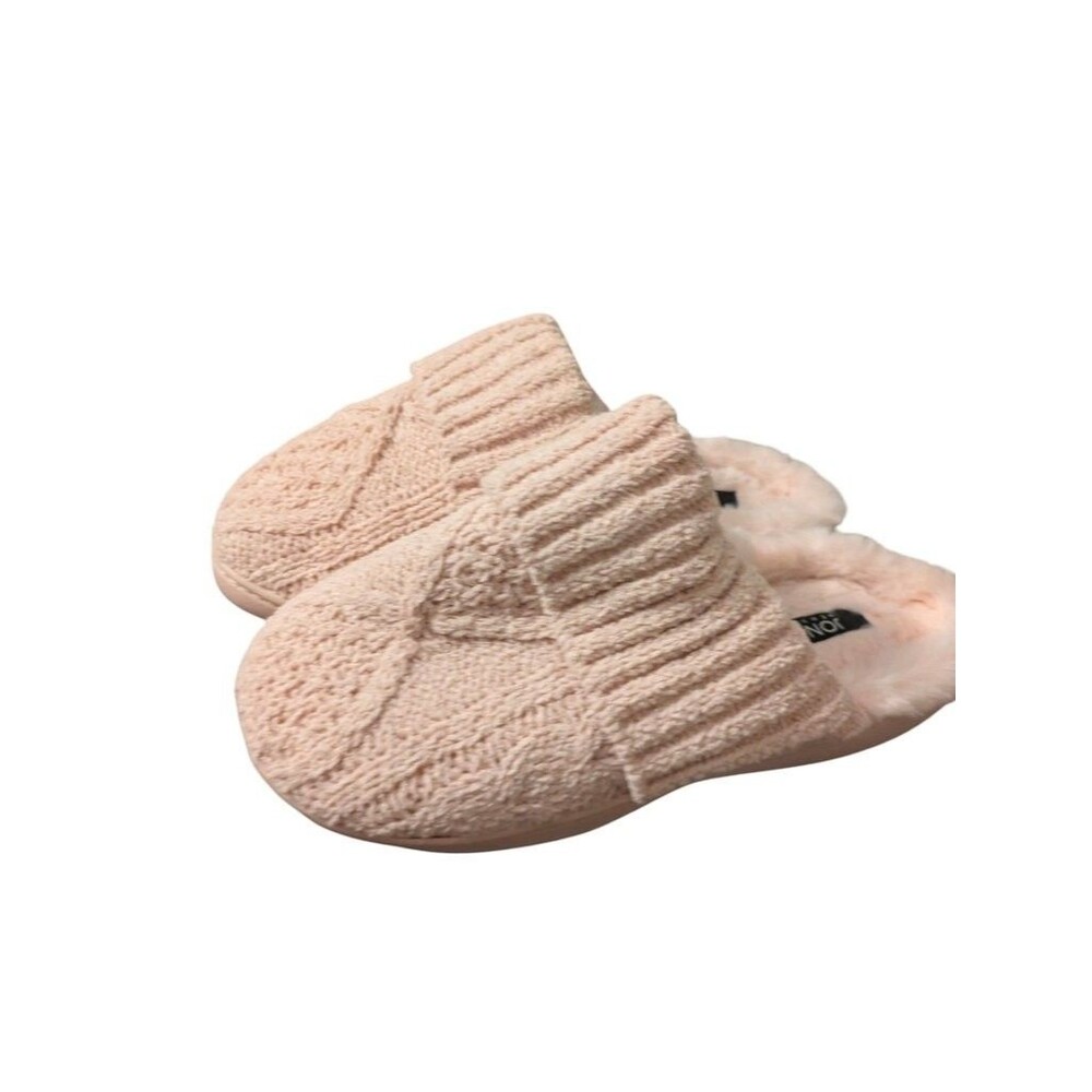 Jones Women's Knit Slippers with Faux Fur Lining
